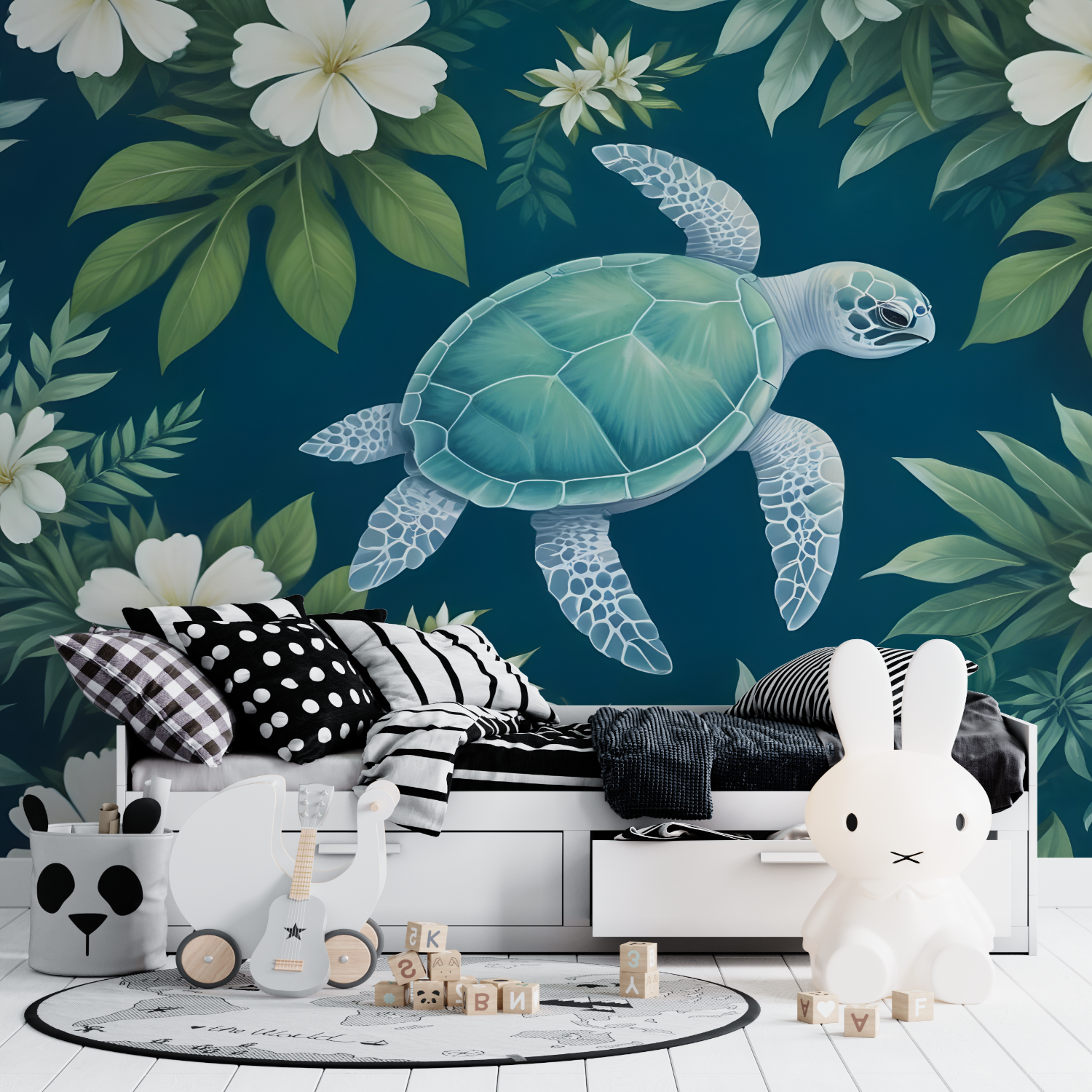 Tropical Turtle Kids Wallpaper | Murals Wallpaper