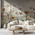 Flowers butterflies watercolor ... wallpaper canape tendance