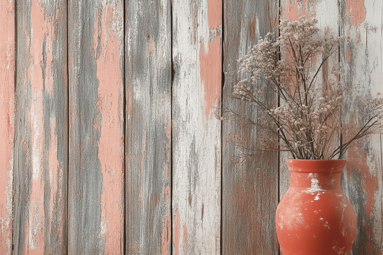 Driftwood Effect Terracotta Wallpaper | Murals Wallpaper