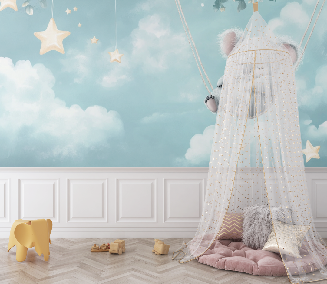 Koala Wallpaper on a Shooting Star | Murals Wallpaper