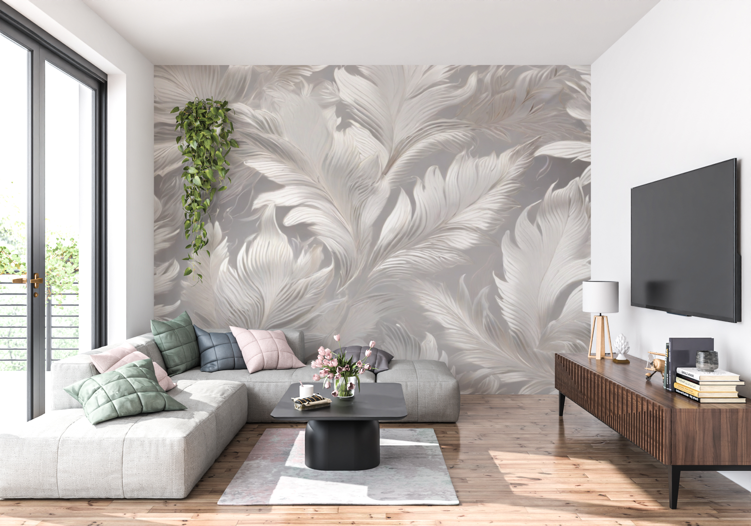 Gray Adult Bedroom Wallpaper | Murals Wallpaper