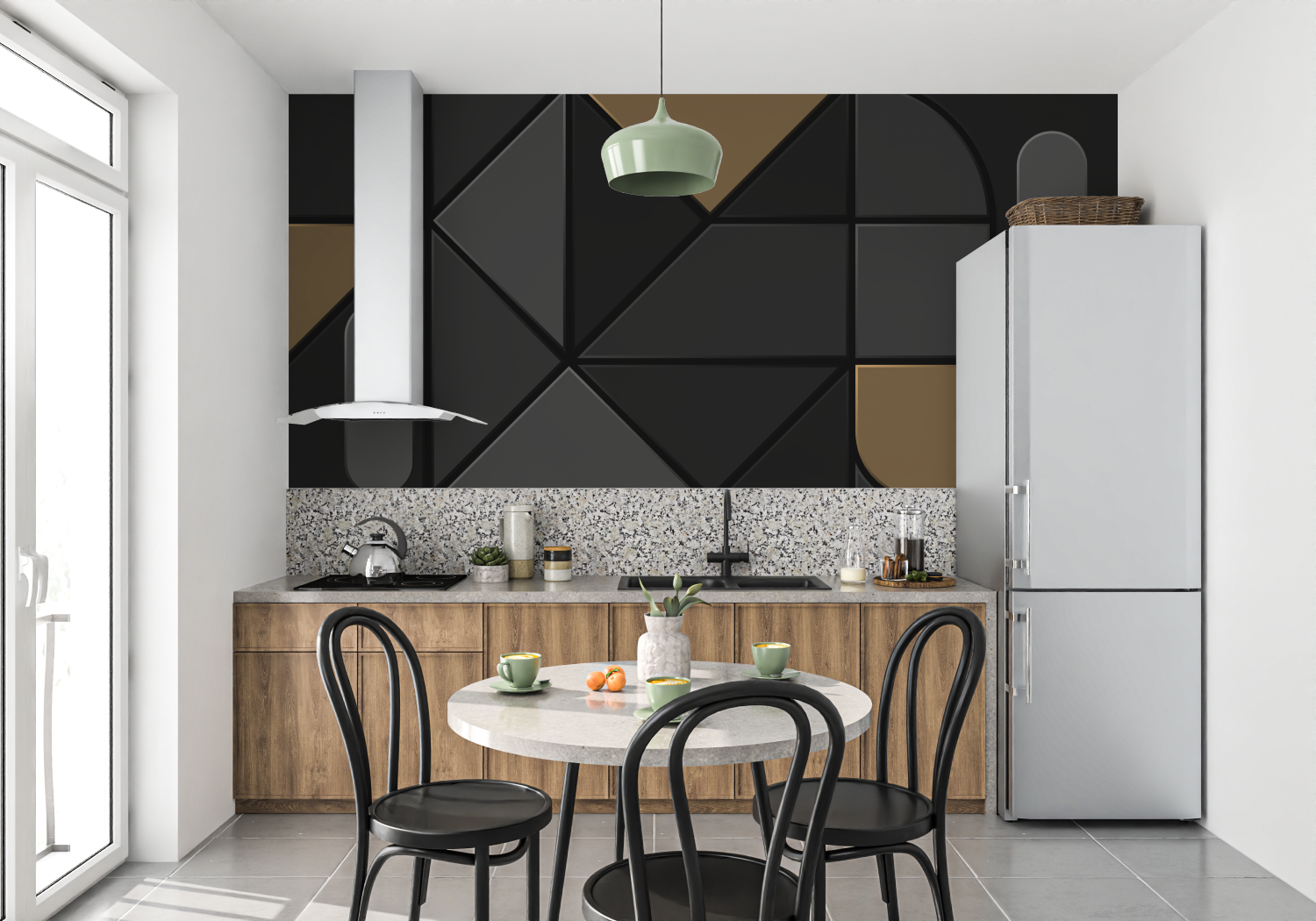 Modern Black Wallpaper | Murals Wallpaper