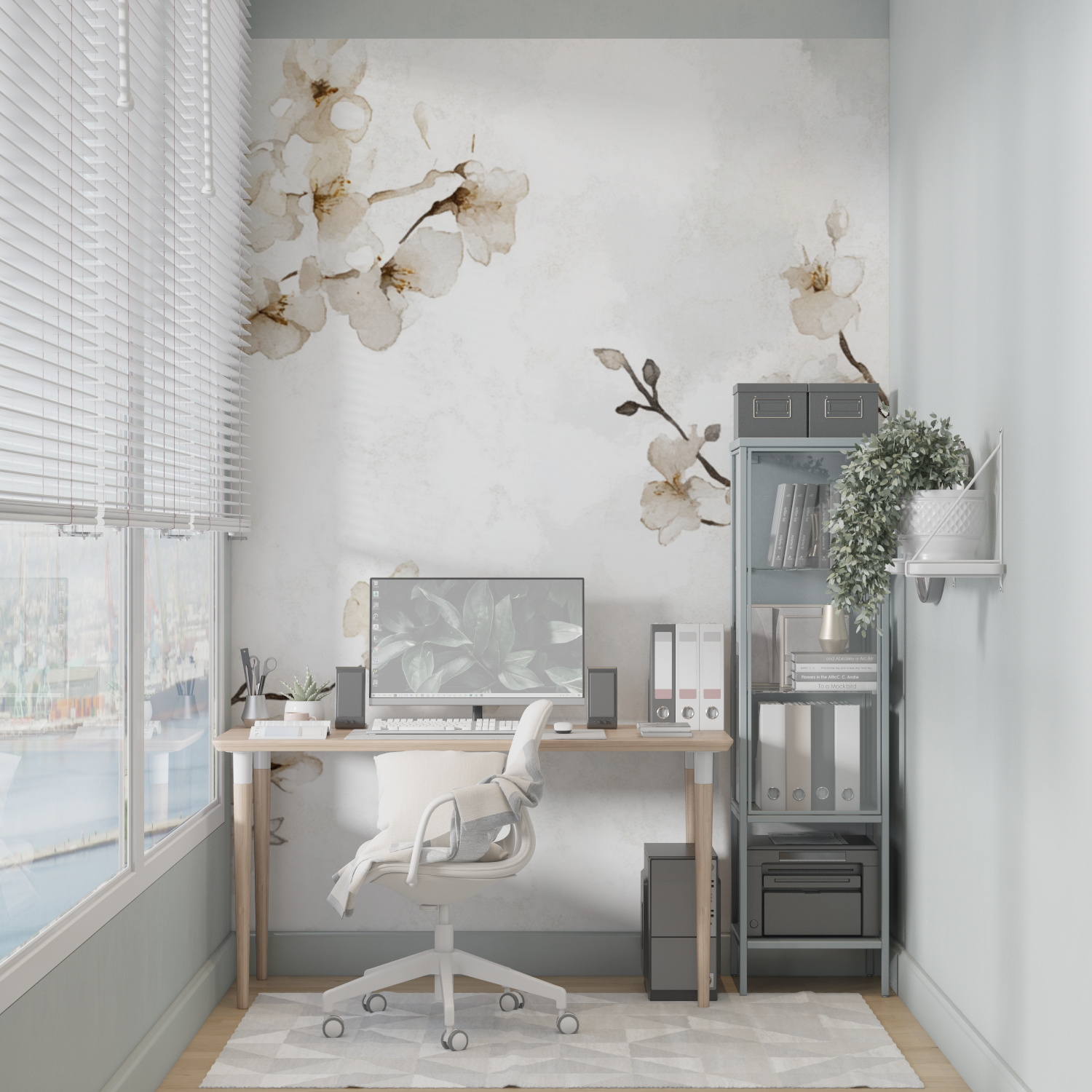 Watercolor Floral Branches Wallpaper Trend | Murals Wallpaper