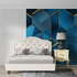 Geometrische Tapete in Blau | Wandtapete