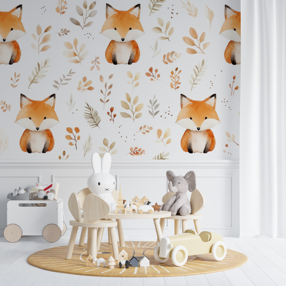 Fox Large Pattern Wallpaper | Murals Wallpaper