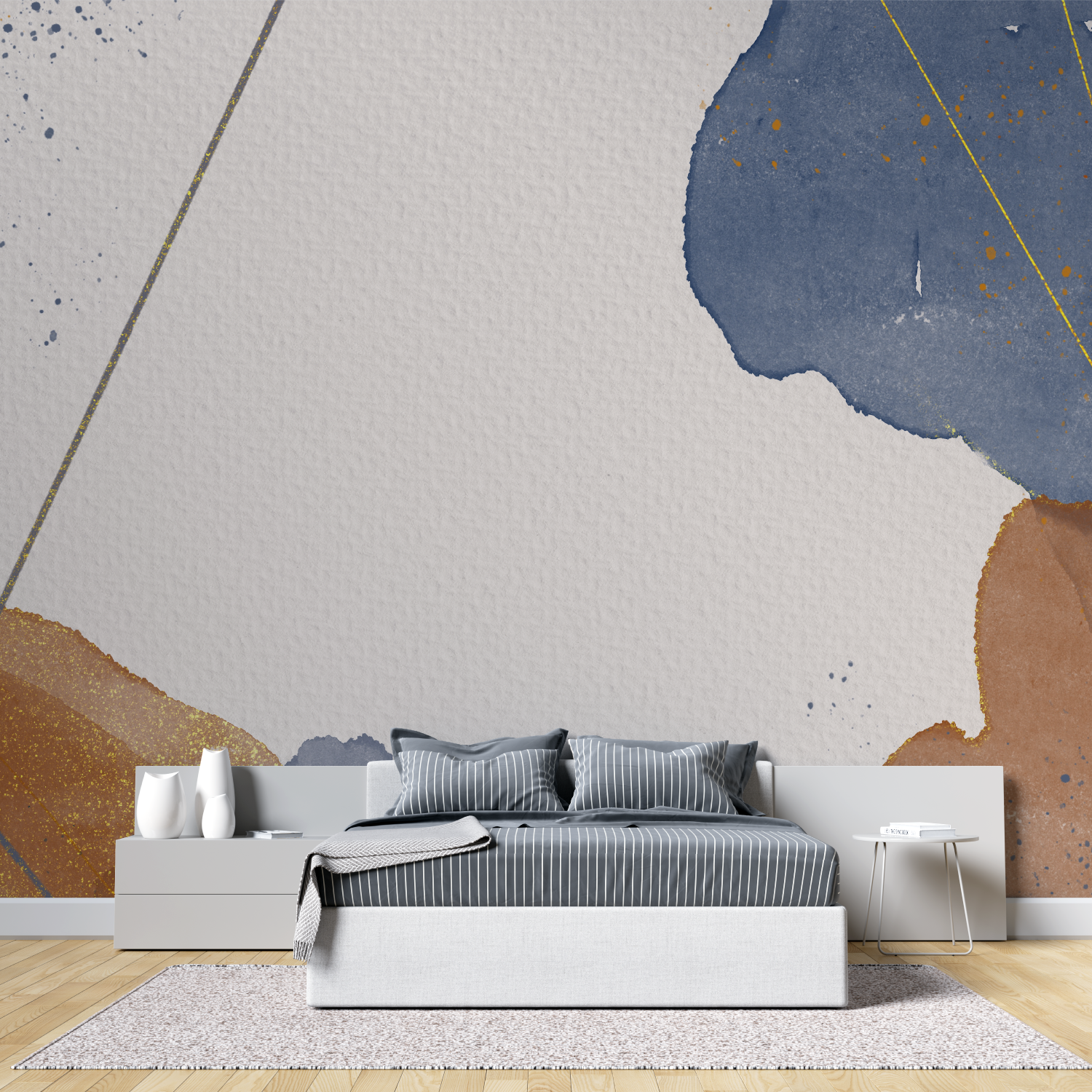 Watercolor Brown Gold Wallpaper | Murals Wallpaper