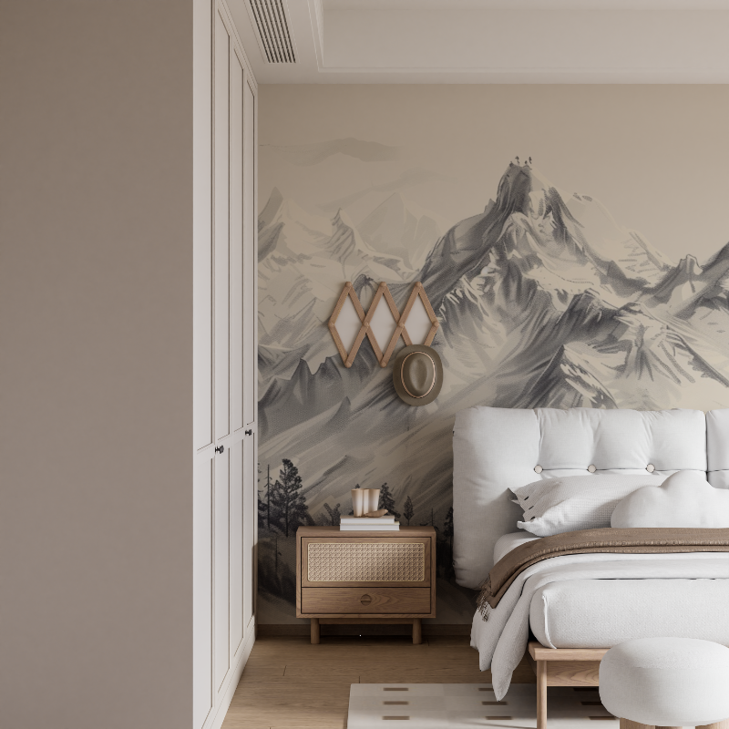 Alpine Mountain Range Mural Wallpaper | Murals Wallpaper