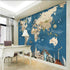 World Map Wall Art | Murals Wallpaper
