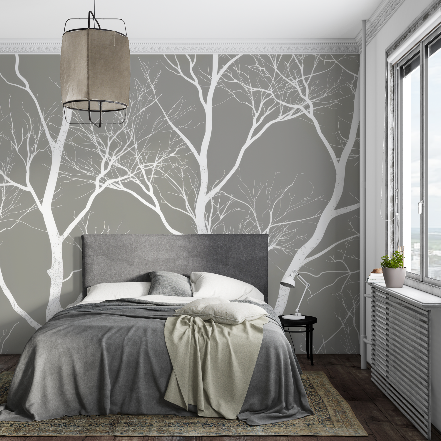 Gray Bedroom Wallpaper | Murals Wallpaper