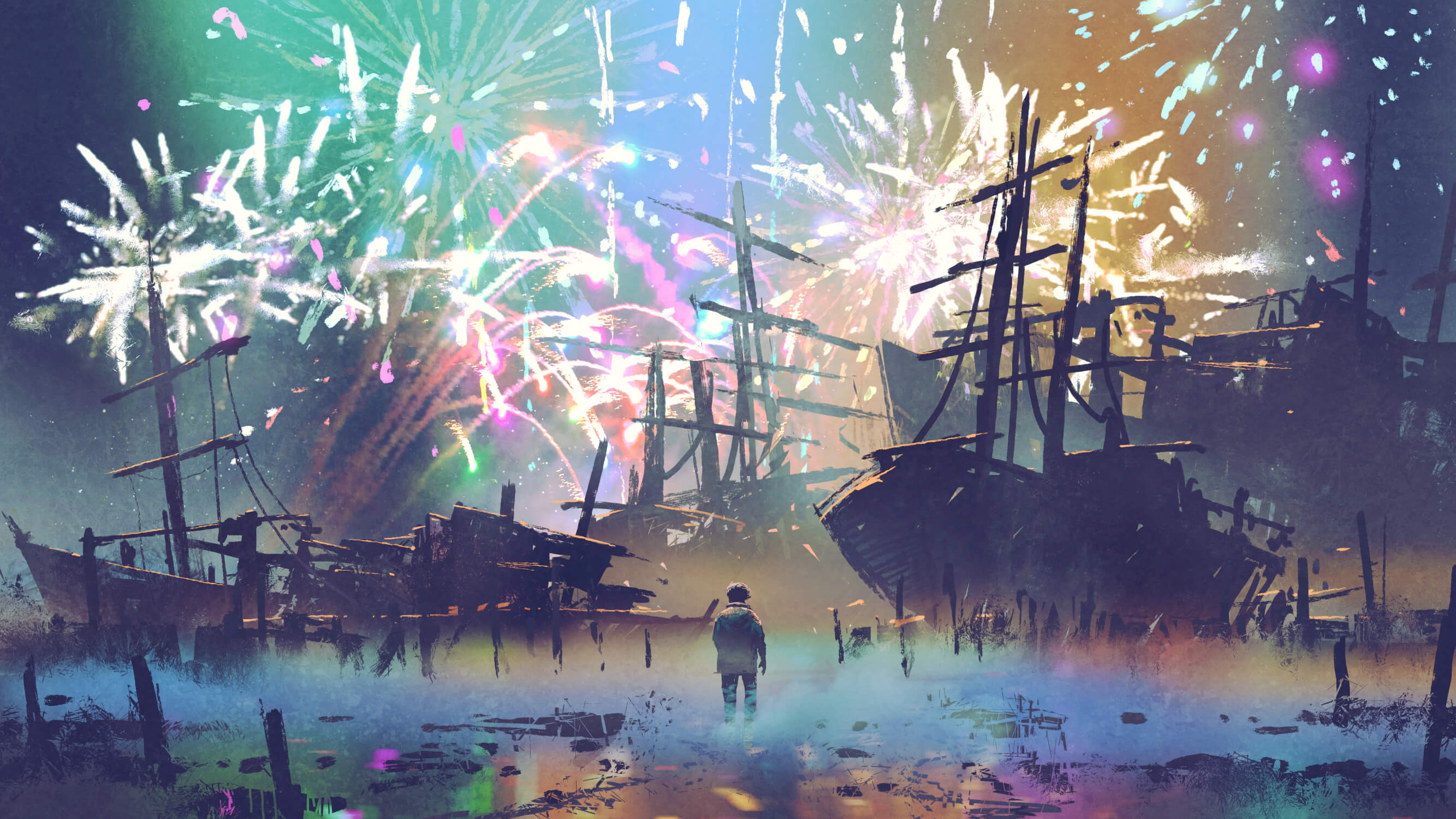 Fireworks Wallpaper | Murals Wallpaper