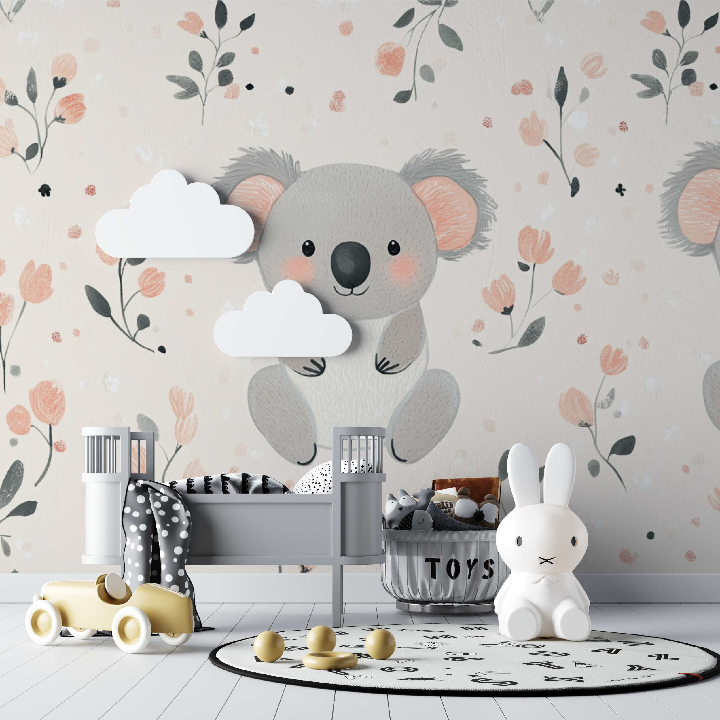 Koala and Soft Knit Wallpaper | Murals Wallpaper