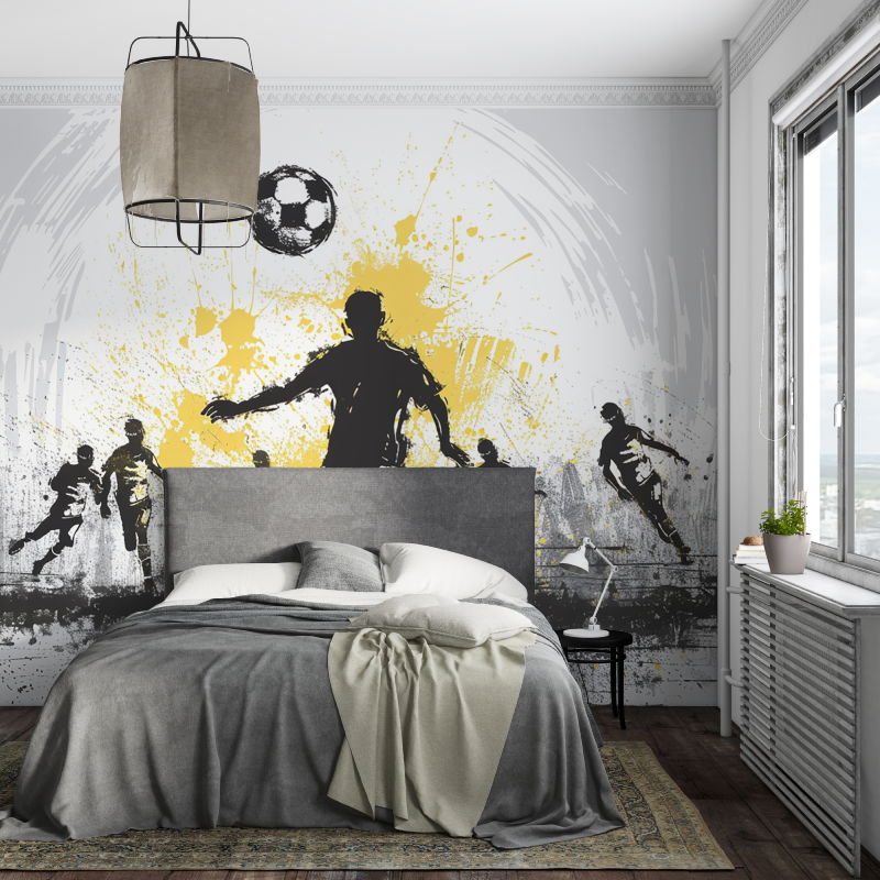 Boys' Soccer Bedroom Wallpaper | Murals Wallpaper