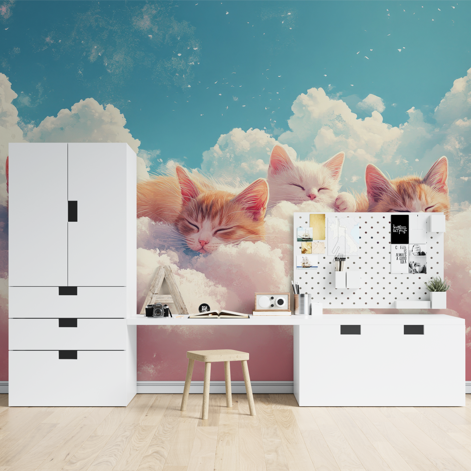 Kitty Wallpaper for Girls' Room | Murals Wallpaper