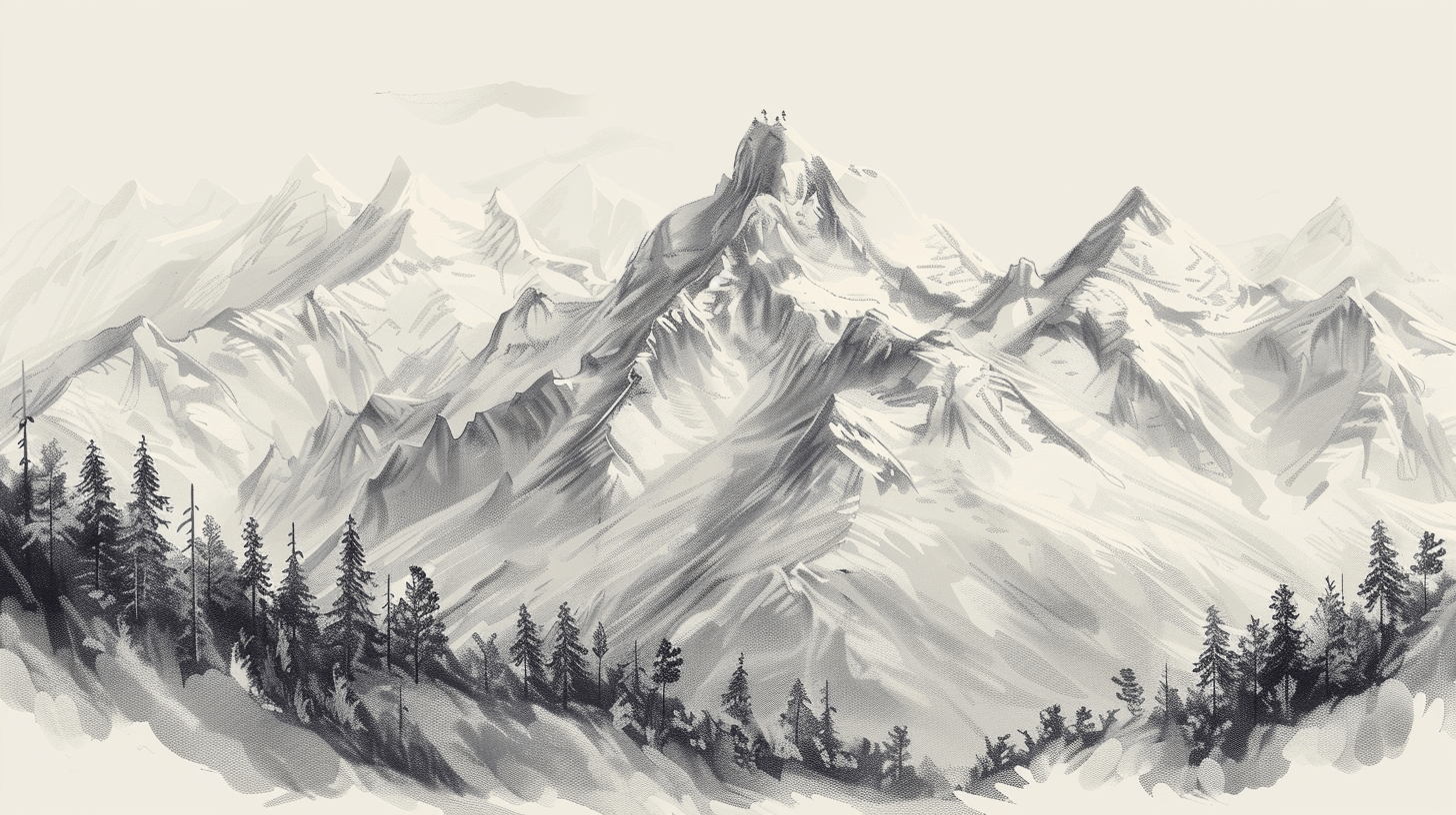 Alpine Mountain Range Mural Wallpaper | Murals Wallpaper