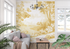 Yellow Toile Wallpaper | Murals Wallpaper