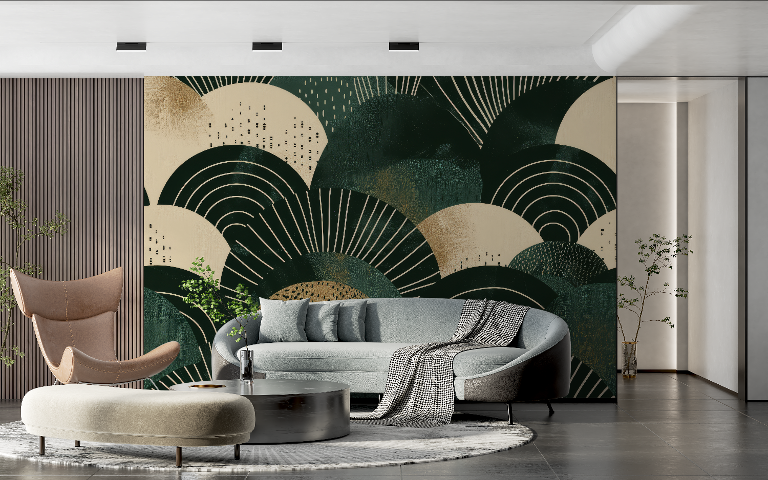 Japanese Green Wallpaper | Murals Wallpaper
