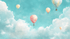Balloons and Turquoise Sky Wallpaper | Murals Wallpaper