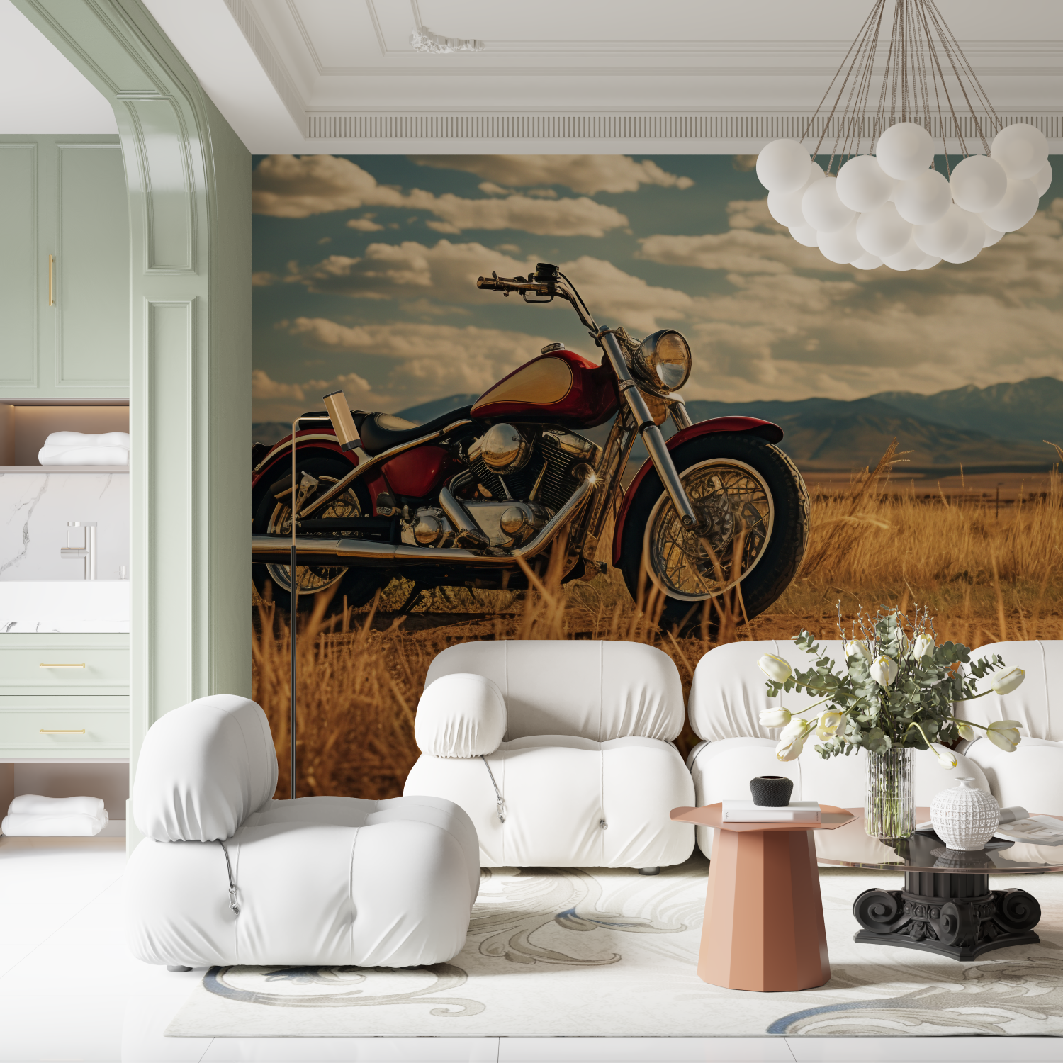 Vintage Motorcycle Mural Wallpaper | Murals Wallpaper