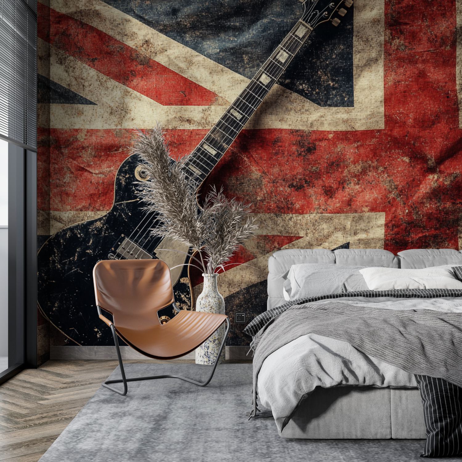 Union Jack Guitar Wallpaper | Murals Wallpaper