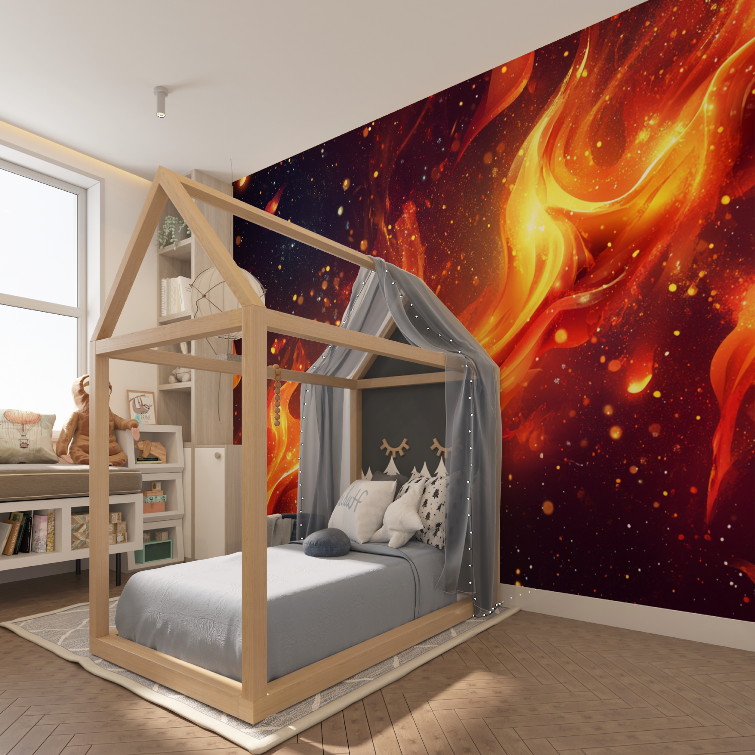 Burning Comet Wallpaper | Murals Wallpaper