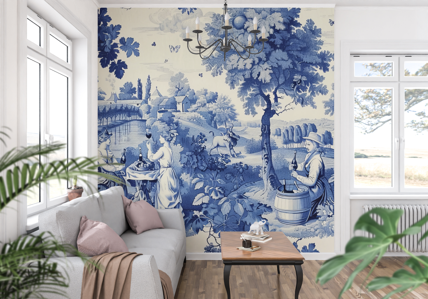 90s Toile de Jouy Wallpaper | Murals Wallpaper