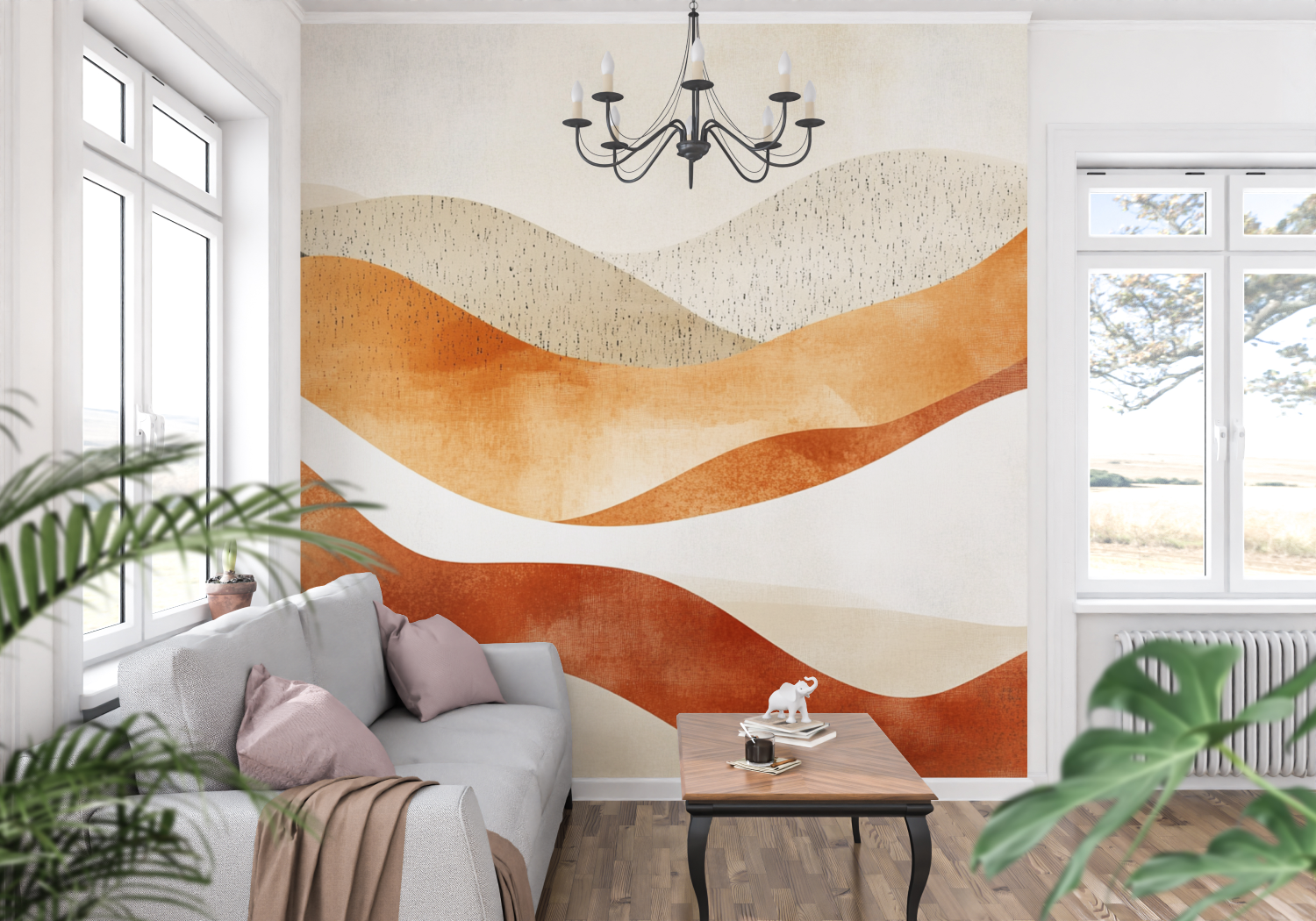 Abstract Terracotta Wallpaper | Murals Wallpaper