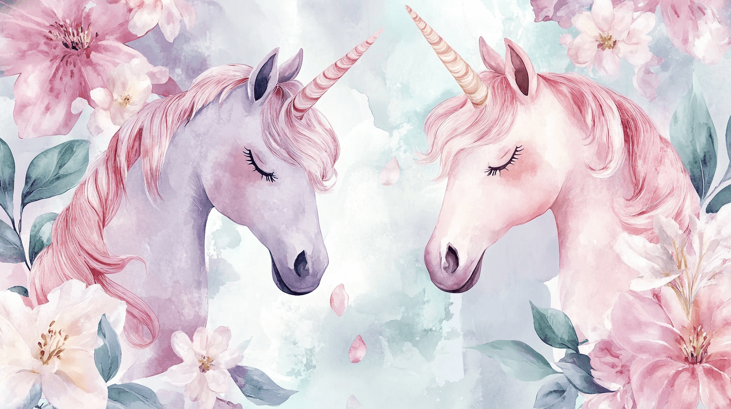 Papier-Tapisserie-Licorne-Duo