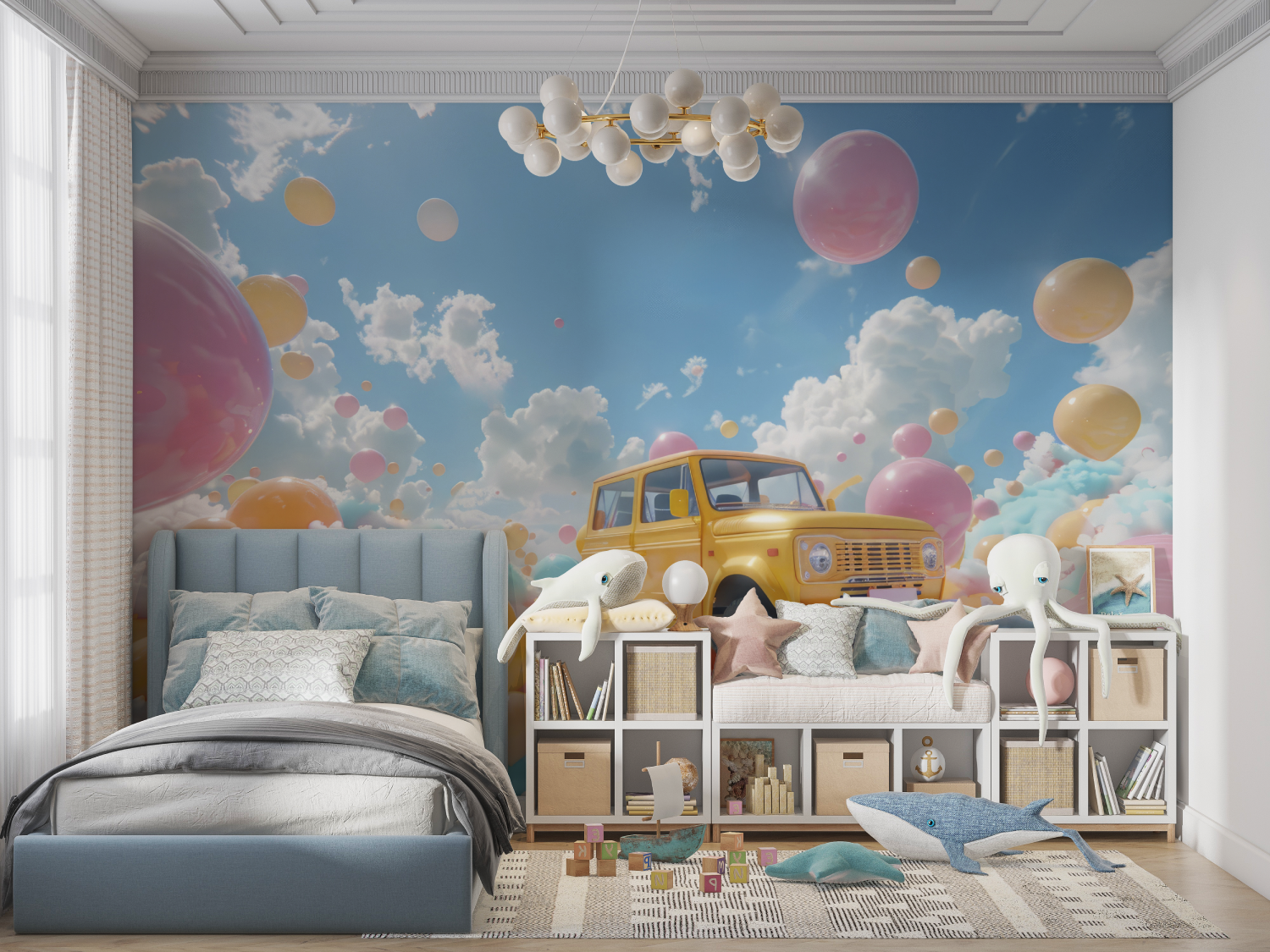 3D Kids Car Wallpaper | Murals Wallpaper