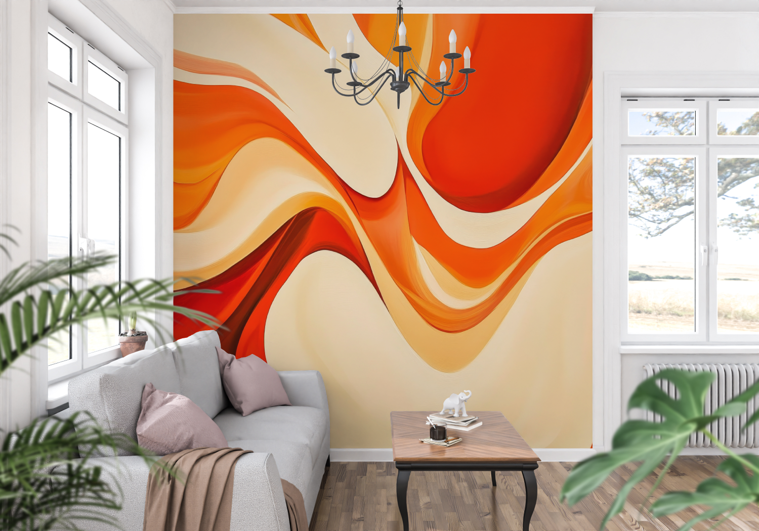 Red Orange Wallpaper | Murals Wallpaper
