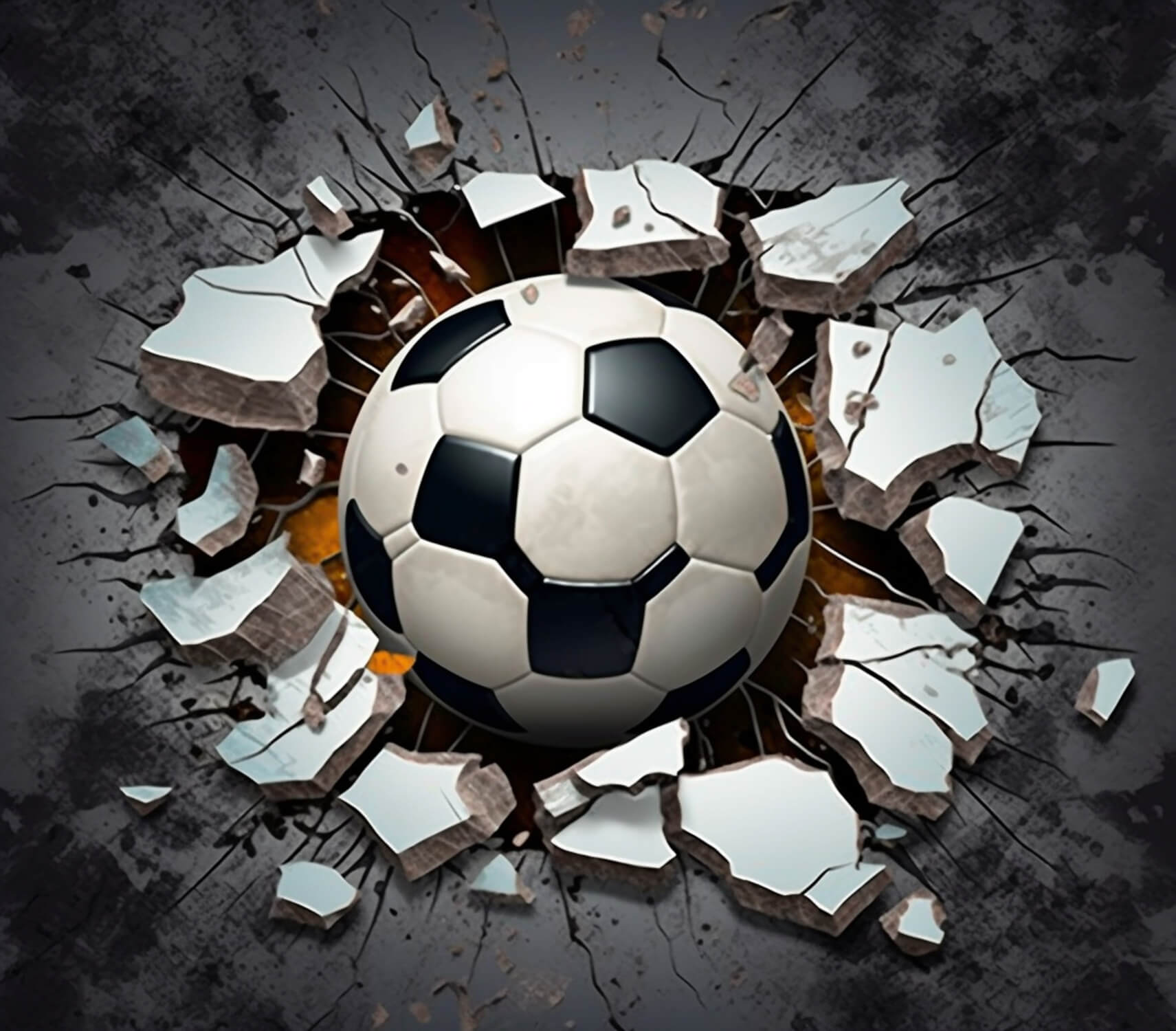 3D Black Soccer Wallpaper | Murals Wallpaper
