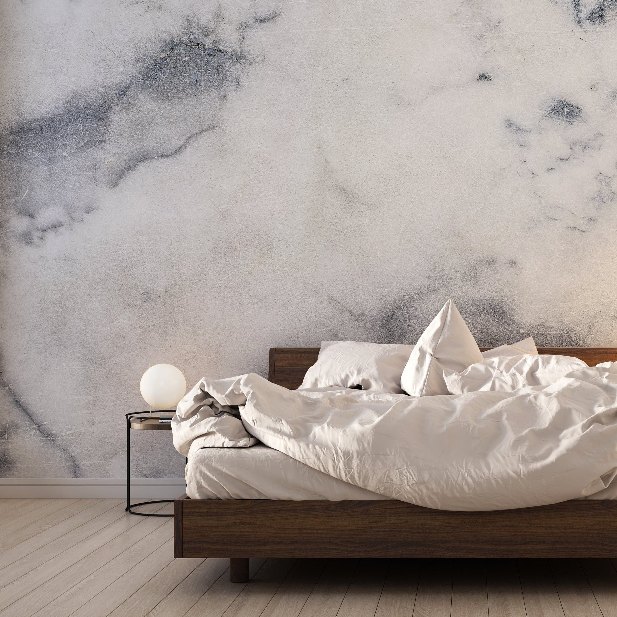 Weiße und graue Marmortapete