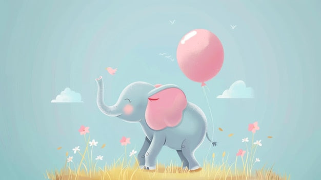Baby Elephant Room Decor | Murals Wallpaper
