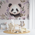 Panda Wallpaper with Flower Crown | Murals Wallpaper