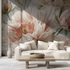 Panoramic big flower mural wallpaper canape tendance