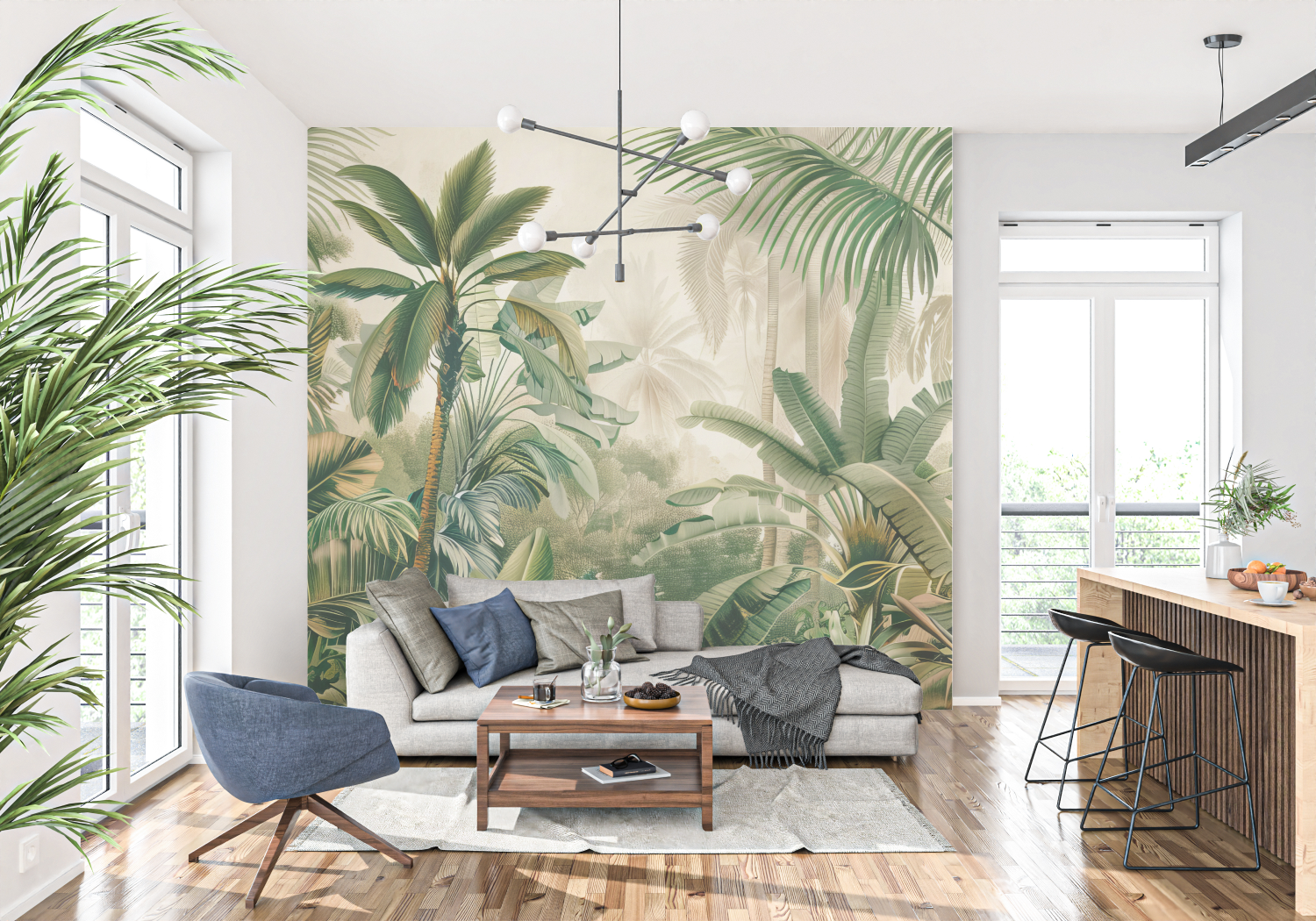 Green Jungle Wallpaper | Murals Wallpaper