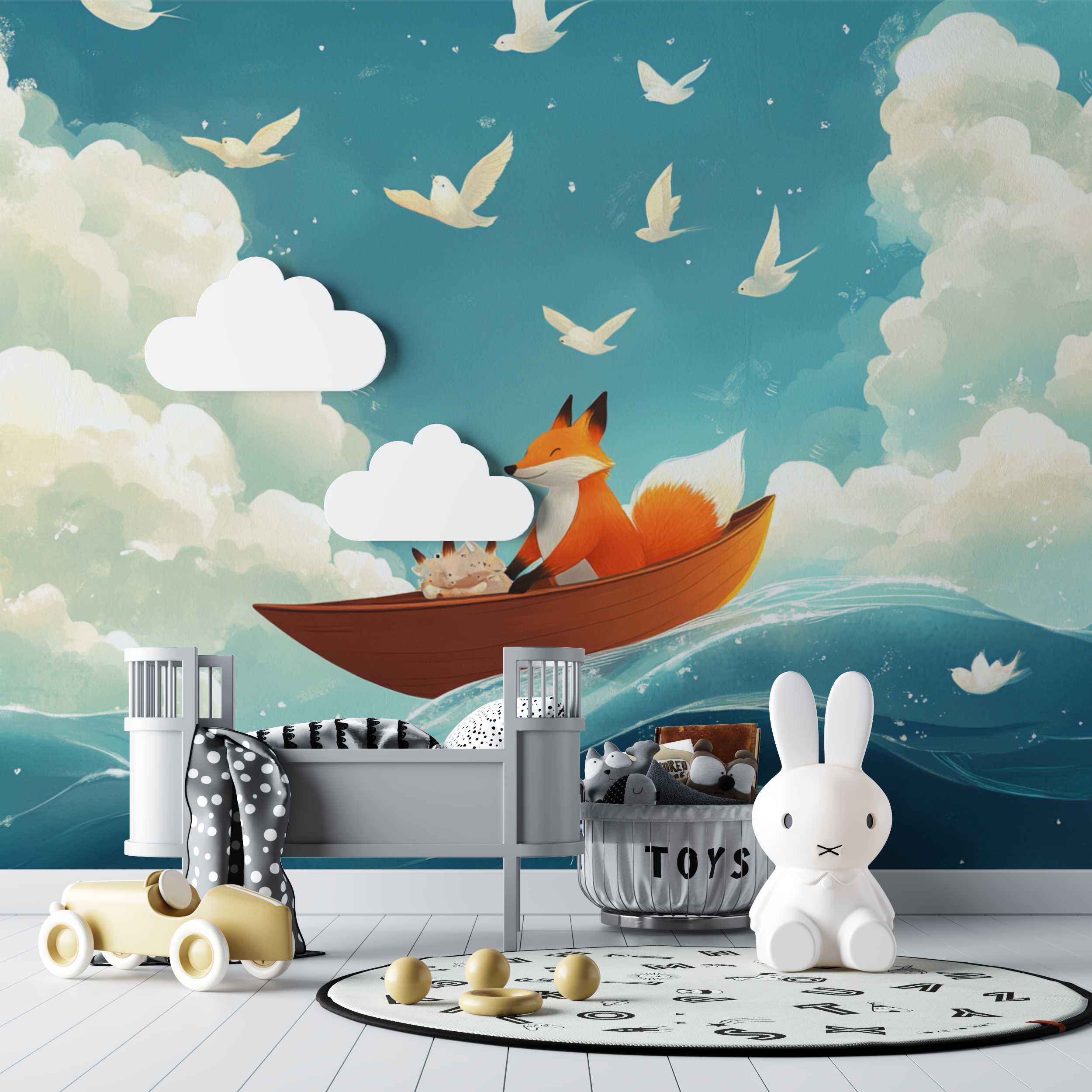 Nautical Fox Wallpaper | Murals Wallpaper
