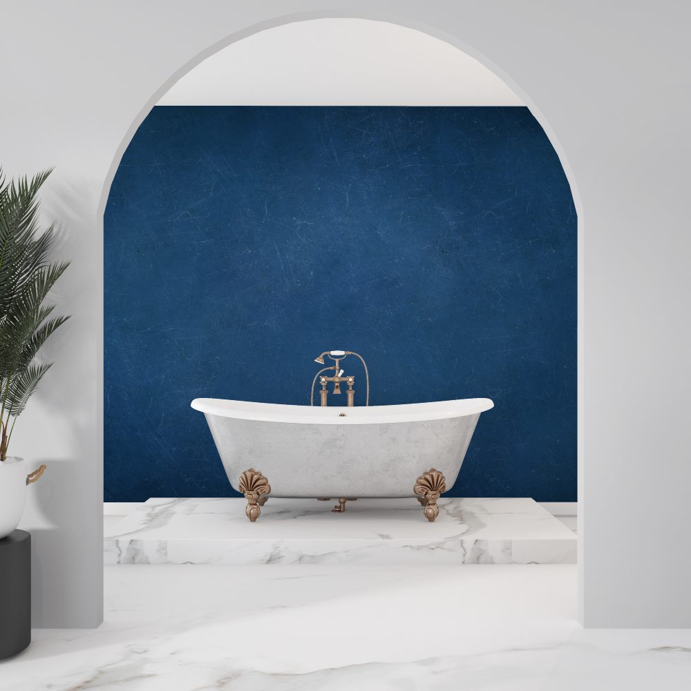 Petroleum Blue Wallpaper for Bathroom | Murals Wallpaper