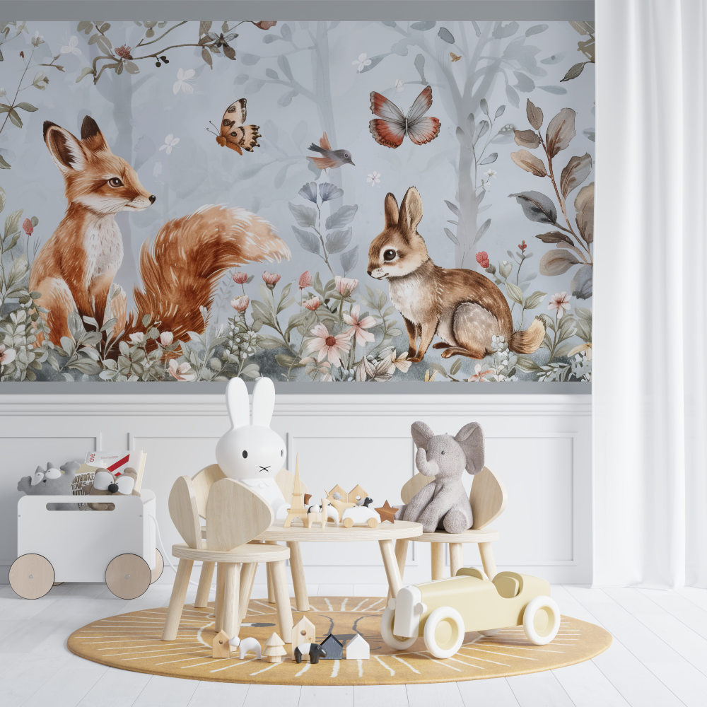 Fox Flower Mural Wallpaper | Murals Wallpaper