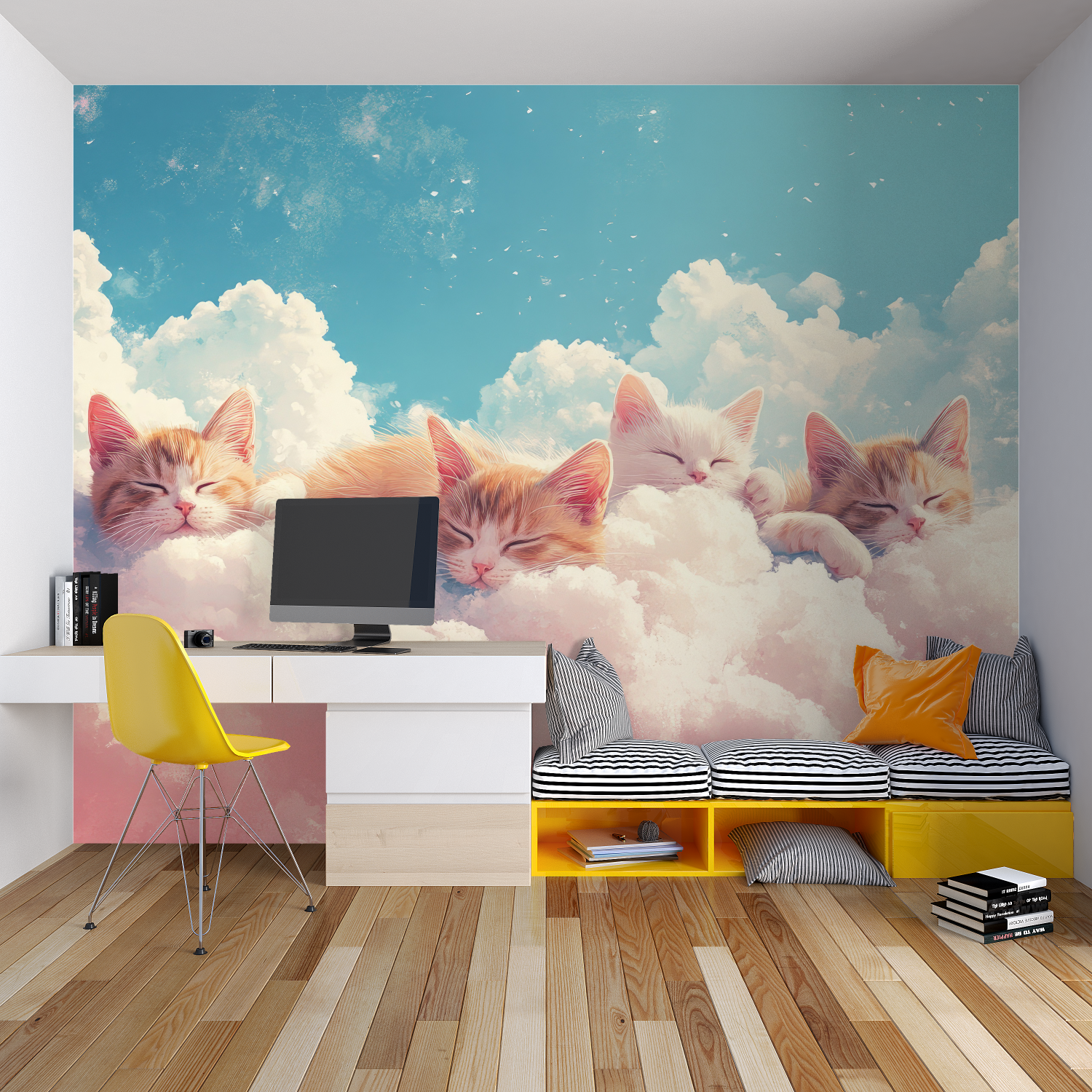 Kitty Wallpaper for Girls' Room | Murals Wallpaper