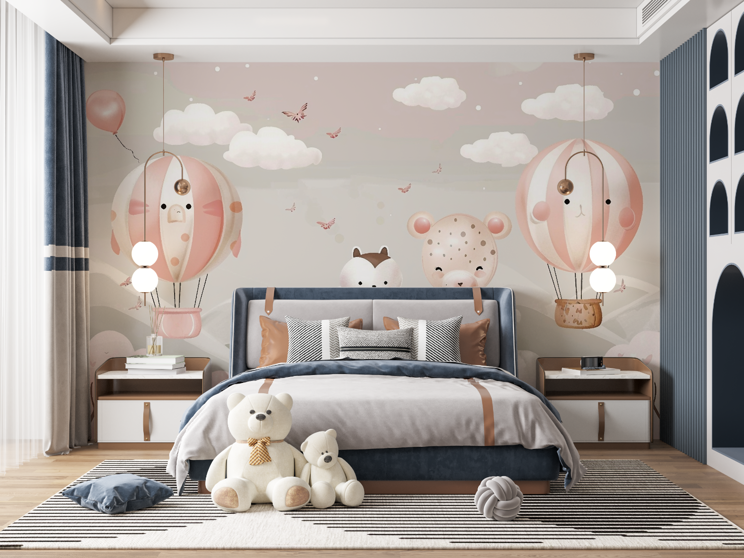 Pink Wallpaper for Kids | Murals Wallpaper
