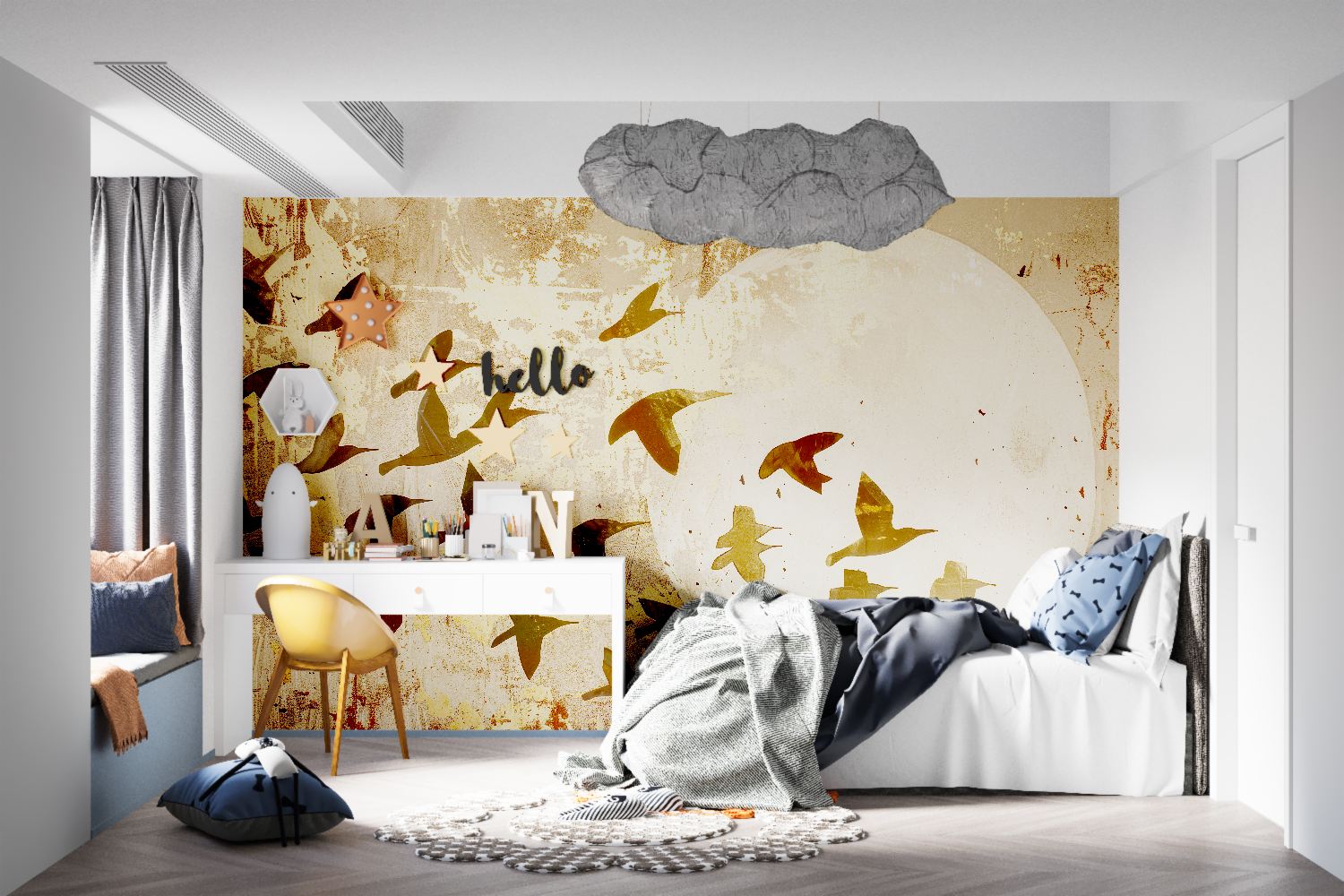 Kids Wallpaper Birds | Murals Wallpaper