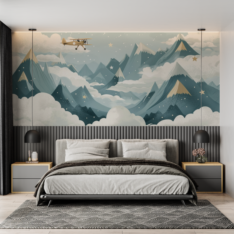 Scandinavian Mountain Children's Wallpaper | Murals Wallpaper