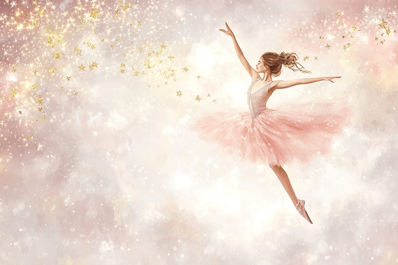 Papiergemälde „Prinzessin tanzt in den Nuagen“.