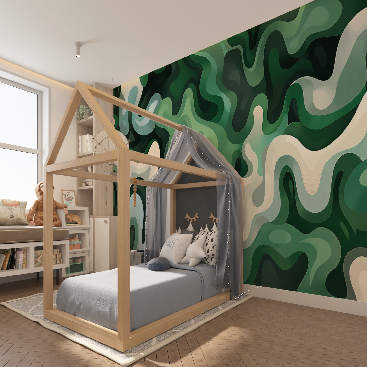 Teen Camouflage Green Wallpaper | Murals Wallpaper