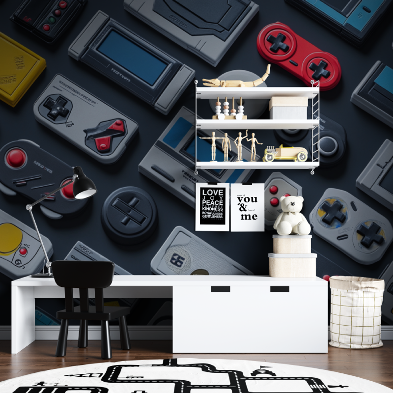 Retro Gamer Wallpaper for Boys | Murals Wallpaper