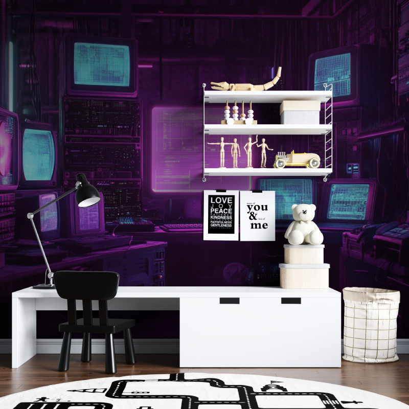 Tapeten-Tapisserie-Zimmer-Ados aus dunklem Elektropapier