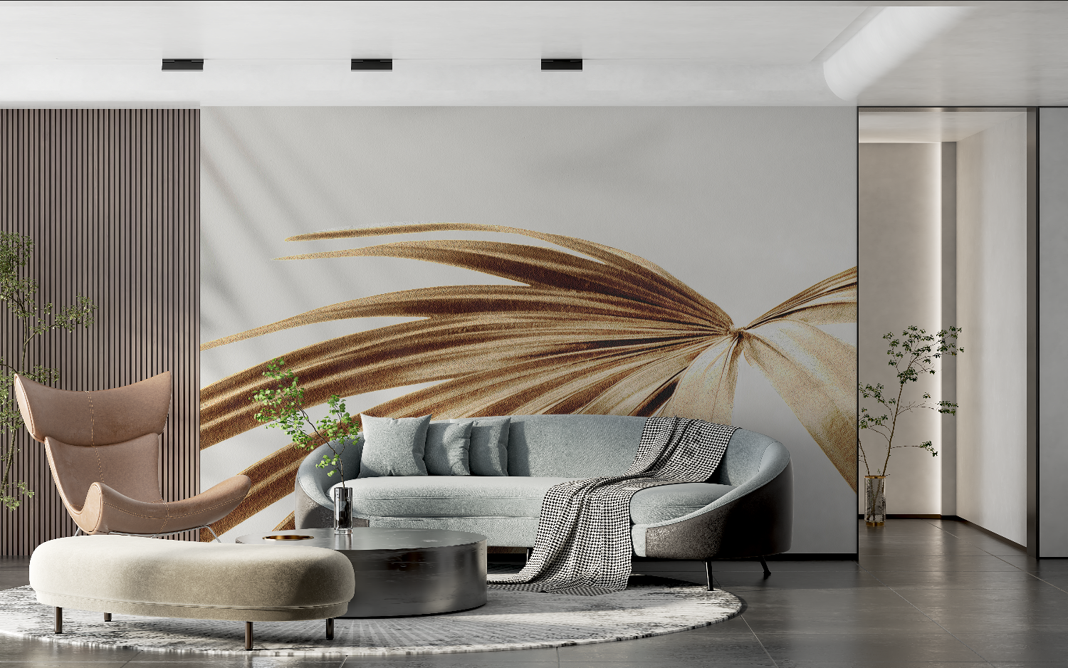 Beige and Gold Wallpaper | Murals Wallpaper