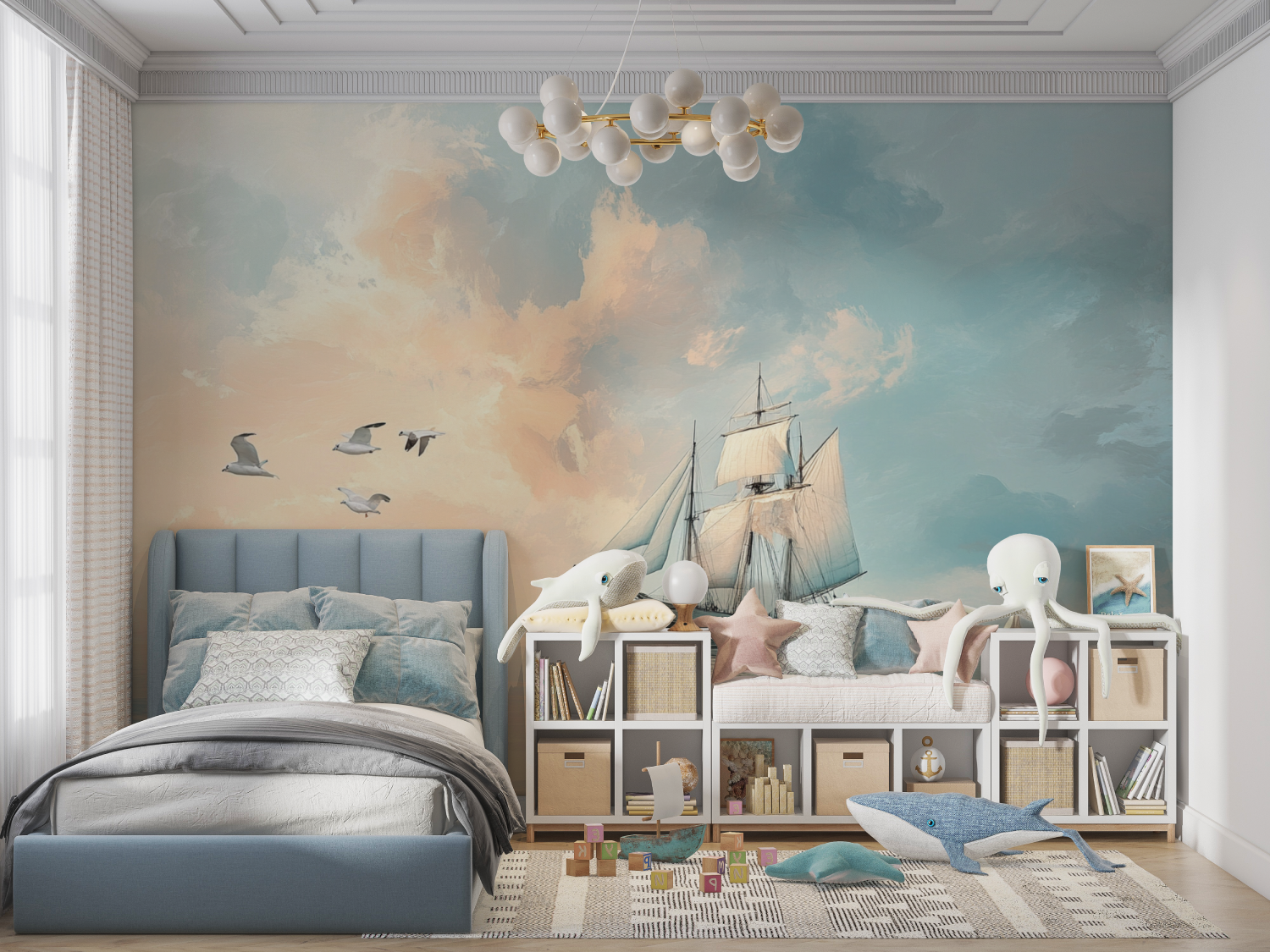 Nautical Sailboat Mural Wallpaper | Murals Wallpaper