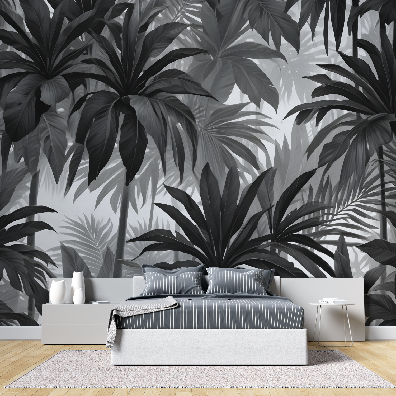 Black Gray Wallpaper for Adult Bedroom | Murals Wallpaper