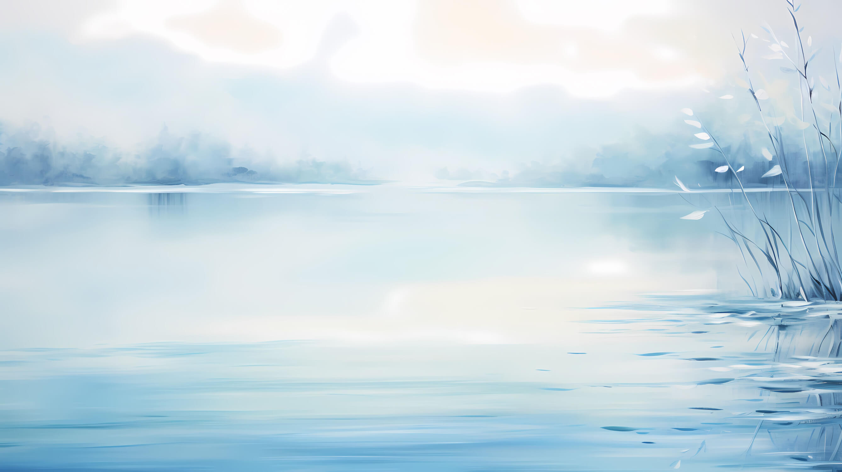 Watercolor Wallpaper Aquatic Reflections | Murals Wallpaper